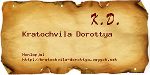 Kratochvila Dorottya névjegykártya